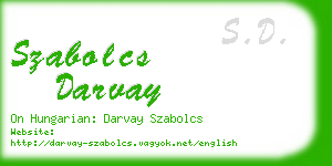 szabolcs darvay business card